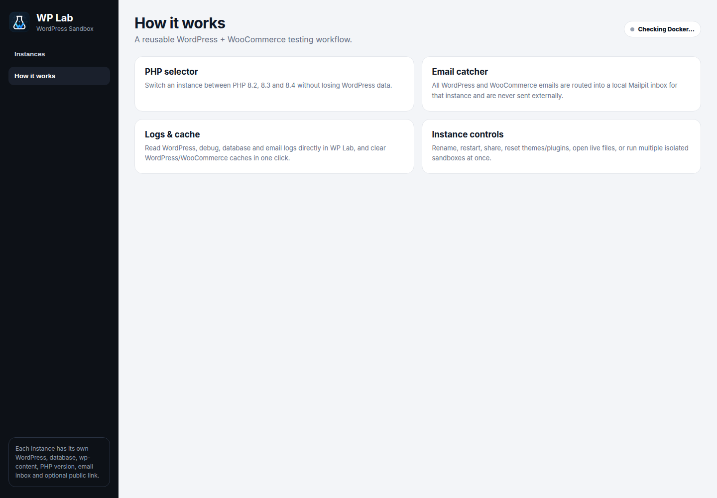 How WP Lab manages local WordPress development